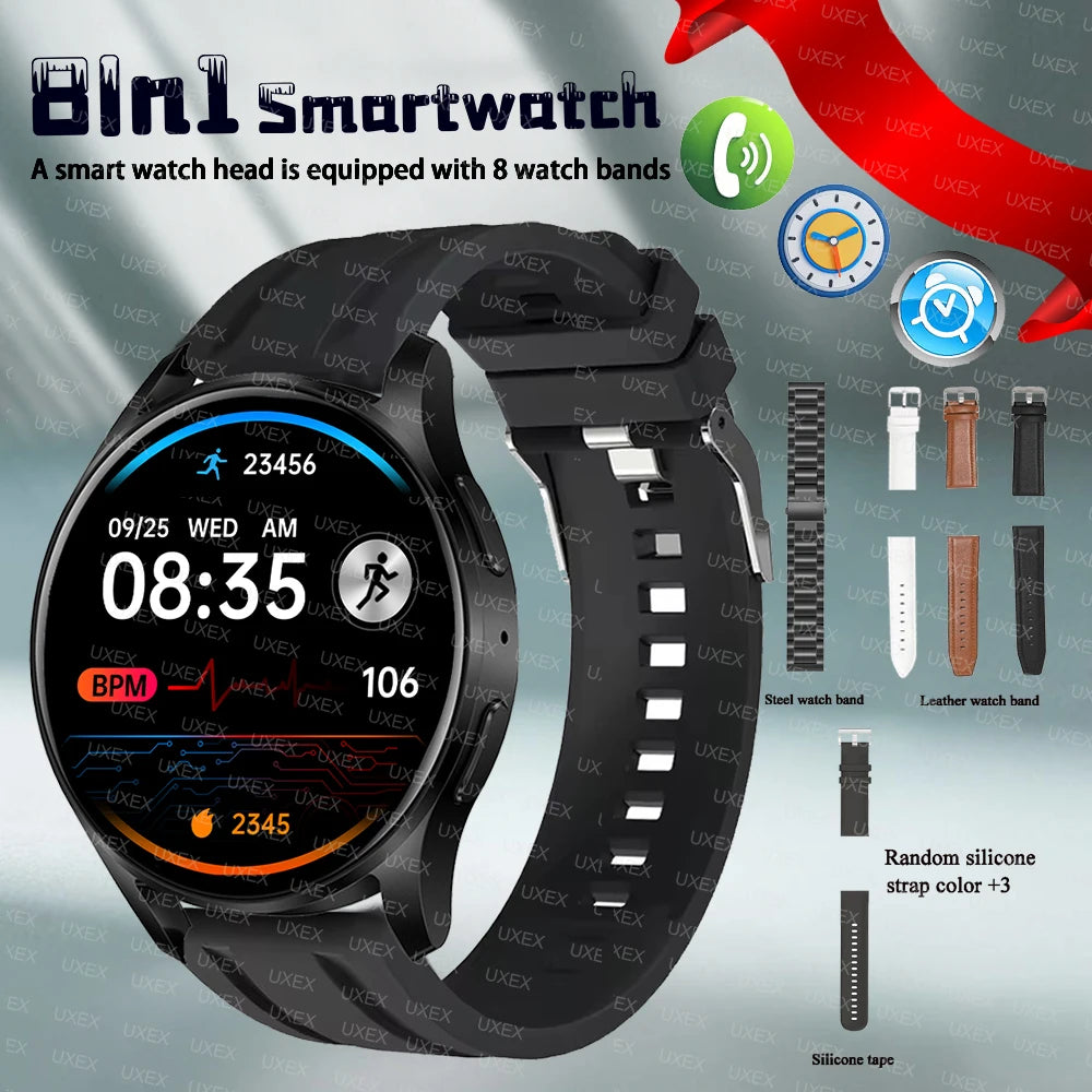 Businesst New 8IN1 Smartwatch Men 1.32” Inch Wireless Call Health Tracker Custom Photo Holiday Gift Wearable Watches Women 2025