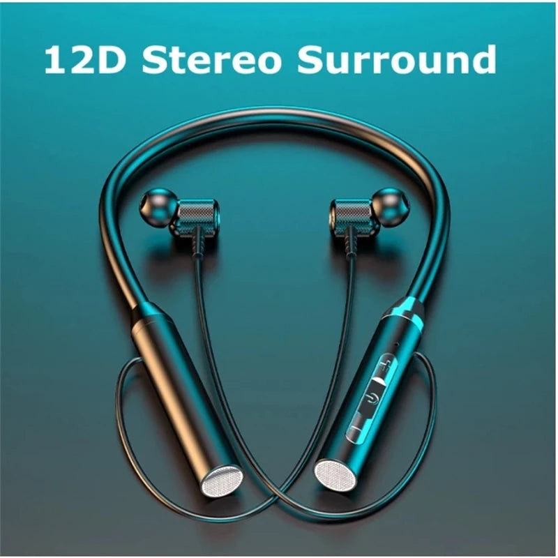 Bluetooth Earphones Wireless Headphones Magnetic HIFI Sport Neckband Neck-hanging TWS Earbuds Wireless Blutooth Headset with Mic