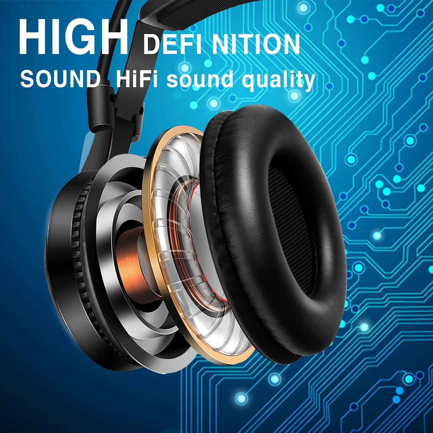 500m HIFI Soune Quality Classical Silent Disco Wireless Headphones- 4 Pcs Headphones Bundle with 2 Transmitters for House Party