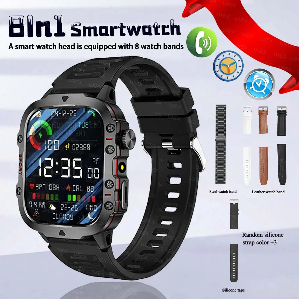 Commercial Smartwatch Watch Men 1.96” HD Wireless Call Health Tracker Custom Photo Happy Birthday Present Watches Smart Man 2025