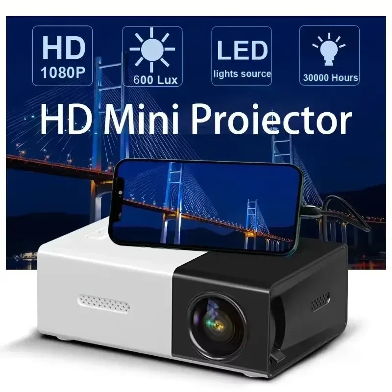 YG300 projector for playtime and presentations MINI lightweight mini mini projector with 1080P crystal clear quality