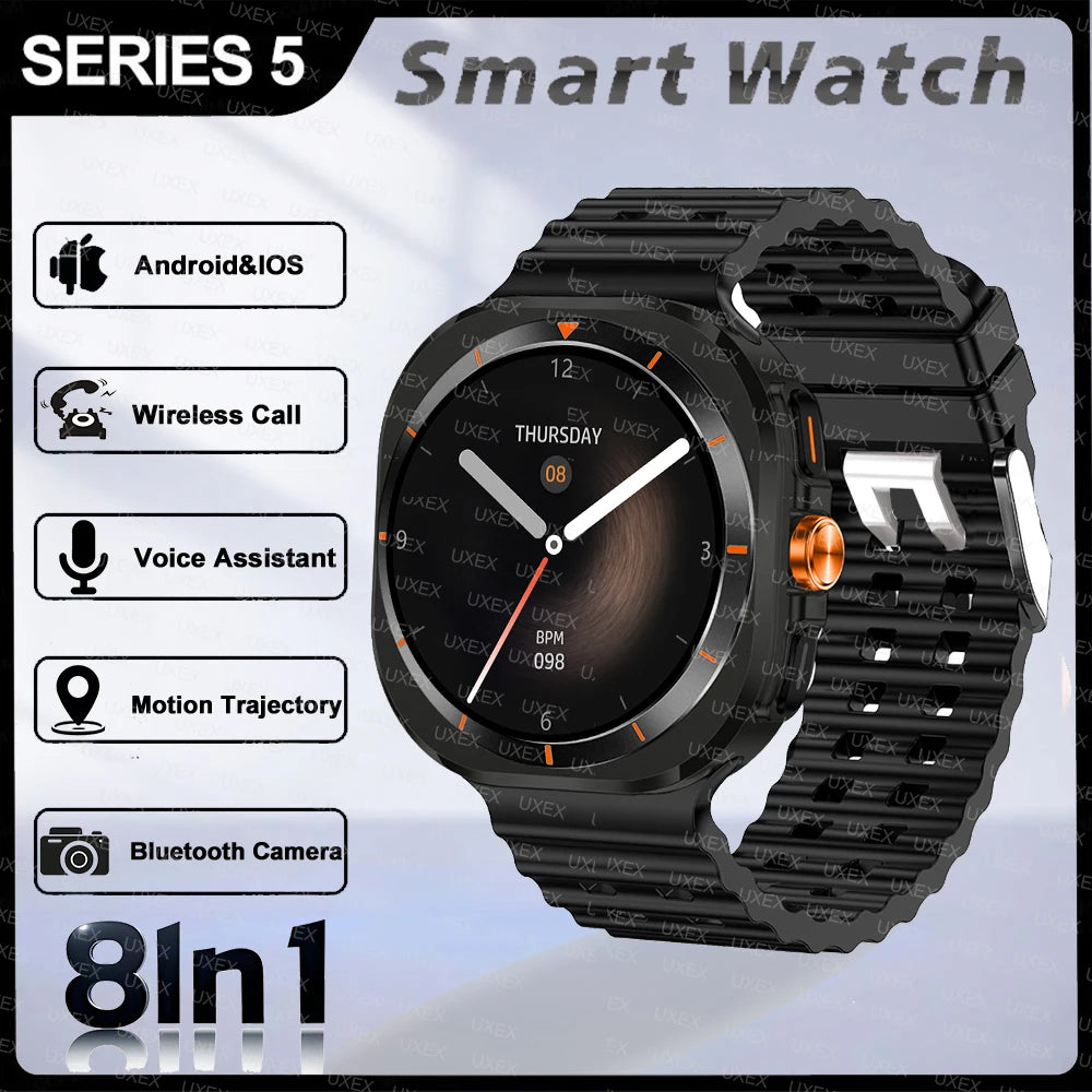 New 8In1 Business Smartwatch Men 1.52” HD Bluetooth Call Gift For Man Health Tracking Wireless Charging Watch Sports Women 2025